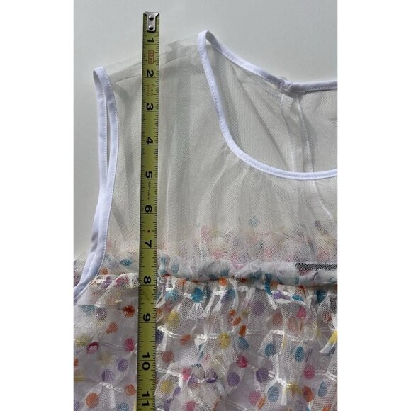 Norstrom Dot Top White Multicolor Dotted Sleeveless Women’s Sz Small NWT - Picture 6 of 13